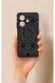 Oppo A3 Compatible Black and White Mandala Patterned Silicone Case