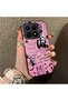 Xiaomi Mi 15t Compatible Pink Horror Movie Mask Patterned Acrylic Back Silicone Edge Phone Case - 2