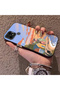 Realme C21 Compatible Sunset Beach Scenery Printed Acrylic Back Silicone Edge Phone Case - 3
