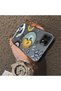 Realme C21 Compatible Sun-Moon Eye and Wave Butterfly Pattern Acrylic Back Silicone Edge Phone Case - 4