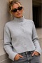 Women's Stand Collar Buttoned Basic Knitwear Cardigan