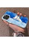 Cute White Cat Pattern Acrylic Back Silicone Edge Phone Case Compatible with iPhone 16 Pro - 3