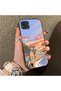 Realme C20/C20A Compatible Sunset Seaside Scenery Printed Acrylic Back Silicone Edge Phone Case - 2