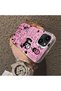 iPhone 13/14 Compatible Pink Horror Movie Mask Patterned Acrylic Back Silicone Edge Phone Case - 5