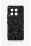 Tecno Camon 30 Compatible Black and White Mandala Patterned Silicone Case - 2