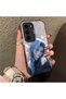 Samsung Galaxy S23 Compatible Blue Haired Anime Girl Patterned Acrylic Back Silicone Edge Phone Case - 2