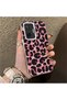 Xiaomi Poco F7 Compatible Pink Back Black Leopard Pattern Acrylic Back Silicone Edge Phone Case - 2