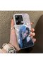 Xiaomi Redmi Note 13 4g Compatible Blue Haired Anime Girl Patterned Acrylic Back Silicone Edge Phone Case - 3