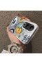 Vivo V50 Lite 4G/5G Compatible Sun-Moon Eye and Wave Butterfly Pattern Acrylic Back Silicone Edge Phone Case - 4