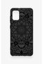 Samsung A31 Compatible Black and White Mandala Patterned Silicone Case - 2