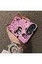 iPhone 16E Compatible Pink Horror Movie Mask Patterned Acrylic Back Silicone Edge Phone Case - 4