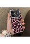 For Tecno Pova 6/Pova 6 Pro 5g Compatible Pink Back Black Leopard Pattern Acrylic Back Silicon Edge Phone Case - 2