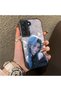 Samsung Galaxy S22 Compatible Blue Haired Anime Girl Patterned Acrylic Back Silicone Edge Phone Case - 2
