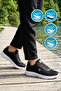 Black-White Mesh Lightweight Flexible Unisex Sports Shoes 26102 m - 3