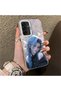 Samsung Galaxy A17 4G/5G Compatible Blue Haired Anime Girl Patterned Acrylic Back Silicone Edge Phone Case - 2