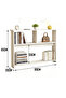 2-Tier Open Back Bookcase，Narrow Open Display Bookshelf，Multifunctional Storage Cabinet Display Rack,Console Table,Extra Long Narrow Behind Couch Table(80×20×85CM） - 3