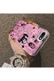 Pink Horror Movie Mask Patterned Acrylic Back Silicone Edge Phone Case Compatible with iPhone 7/8/Se 2020 2022 - 5