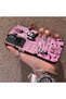 Xiaomi Redmi 10 2022 Compatible Pink Horror Movie Mask Patterned Acrylic Back Silicone Edge Phone Case - 3