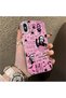 iPhone XS Max Compatible Pink Horror Movie Mask Patterned Acrylic Back Silicone Edge Phone Case - 2