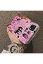 Oppo A15/A15S Compatible Pink Horror Movie Mask Patterned Acrylic Back Silicone Edge Phone Case - 4