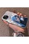 iPhone 13 Mini Compatible Blue Haired Anime Girl Patterned Acrylic Back Silicone Edge Phone Case - 3