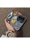 Samsung Galaxy A36/A56 Compatible Sun-Moon Eye and Wave Butterfly Pattern Acrylic Back Silicone Edge Phone Case - 4