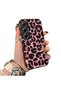 Tecno Camon 40(Cm5) Compatible Pink Back Black Leopard Pattern Acrylic Back Silicone Edge Phone Case