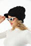 Women's Cuffed Knitwear Beanie Knitted Patterned Winter Hat Cap - 3