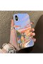 iPhone X/Xs Compatible Sunset Beach Scenery Printed Acrylic Back Silicone Edge Phone Case - 2