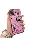 Samsung Galaxy A31 Compatible Pink Horror Movie Mask Patterned Acrylic Back Silicone Edge Phone Case