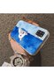 Samsung Galaxy A31 Compatible Cute White Cat Pattern Acrylic Back Silicone Edge Phone Case - 4
