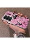Samsung Galaxy S24 Ultra Compatible Pink Horror Movie Mask Patterned Acrylic Back Silicone Edge Phone Case - 3