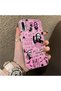 Pink Horror Movie Mask Patterned Acrylic Back Silicone Edge Phone Case Compatible with Samsung Galaxy A30/A20 - 2