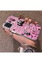 Pink Horror Movie Mask Patterned Acrylic Back Silicone Edge Phone Case Compatible with Samsung Galaxy A12/M12 - 3