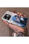Tecno Spark 20C Compatible Blue Haired Anime Girl Patterned Acrylic Back Silicone Edge Phone Case - 3