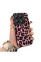 Xiaomi Mi 14t Pro Compatible Pink Back Black Leopard Pattern Acrylic Back Silicone Edge Phone Case