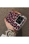 Xiaomi Mi 15t Compatible Pink Back Black Leopard Pattern Acrylic Back Silicone Edge Phone Case - 4