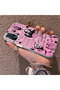 Oppo A54S Compatible Pink Horror Movie Mask Patterned Acrylic Back Silicone Edge Phone Case - 3
