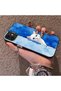 iPhone 12 Mini Compatible Cute White Cat Pattern Acrylic Back Silicone Edge Phone Case - 3