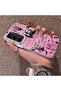 Samsung Galaxy S23 Compatible Pink Horror Movie Mask Patterned Acrylic Back Silicone Edge Phone Case - 3