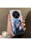 Vivo X300 Compatible Blue Haired Anime Girl Patterned Acrylic Back Silicone Edge Phone Case - 2