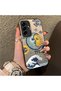 Samsung Galaxy A36/A56 Compatible Sun-Moon Eye and Wave Butterfly Pattern Acrylic Back Silicone Edge Phone Case - 2
