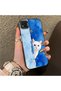 Cute White Cat Pattern Acrylic Back Silicone Edge Phone Case Compatible with Xiaomi Redmi 9C/10A - 2