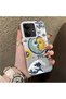 Vivo V60 Lite 4G/5G Compatible Sun-Moon Eye and Wave Butterfly Pattern Acrylic Back Silicone Edge Phone Case - 2