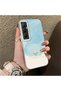 Realme C65 4g Compatible Cute Little Flower Pattern Acrylic Back Silicone Edge Phone Case - 2