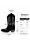 Women's Clind Black Suede Embroidered Western Cowboy Boots & Boots - 2