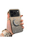 iPhone 17 Pro Compatible Silver Carved Moon and Star Pattern Non-Transparent Acrylic Back Silicone Edge Case