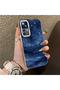 Xiaomi Mi 12T/12T Pro Compatible Navy Blue Watercolor Mountain-Star Art Pattern Acrylic Back Silicone Edge Phone Case - 2