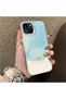 iPhone 15 Compatible Cute Little Flower Pattern Acrylic Back Silicone Edge Phone Case - 3