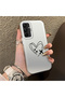 Samsung Galaxy A15 4G/5G Compatible Stripe Heart and Airplane Pattern Non-Transparent Acrylic Back Silicone Edge Phone Case - 2